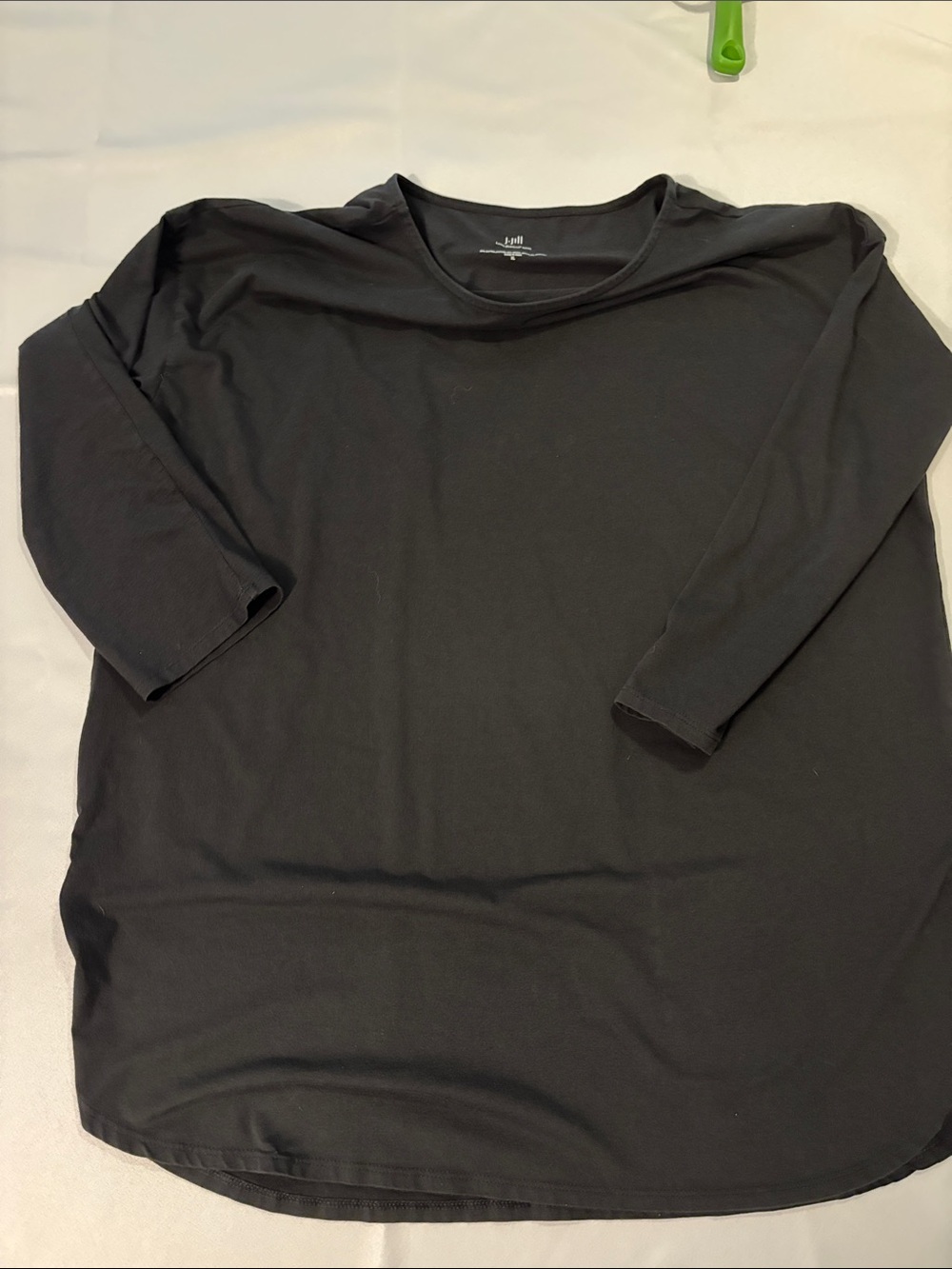 J. Jill Black Long Sleeve Scoop Neck Tee